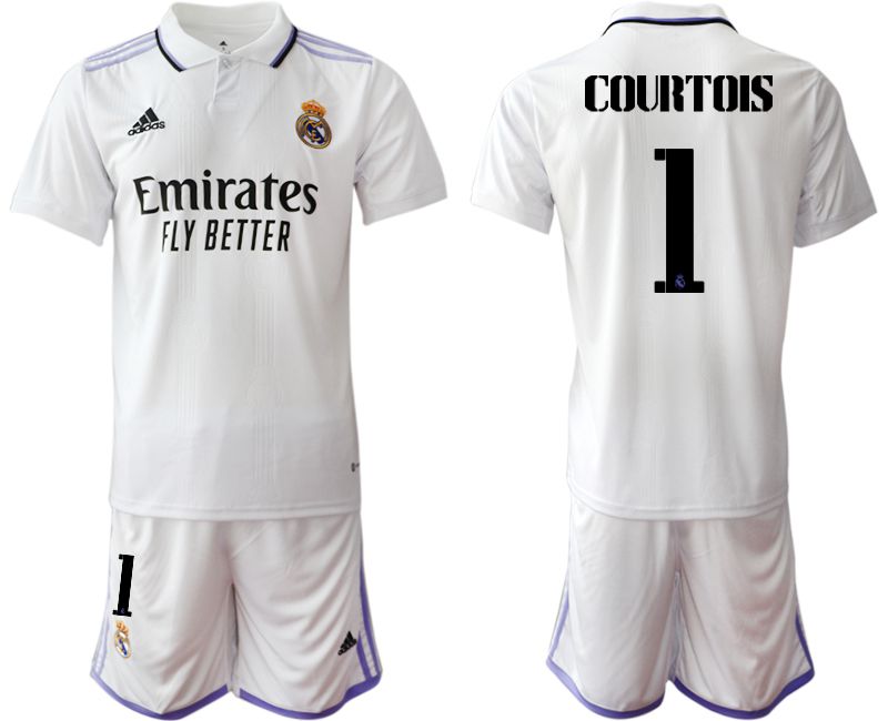 Men 2022-2023 Club Real Madrid home white #1 Soccer Jersey->real madrid jersey->Soccer Club Jersey